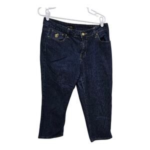 Rocawear Cropped Jeans Women’s 14 Dark Wash Stretch Denim